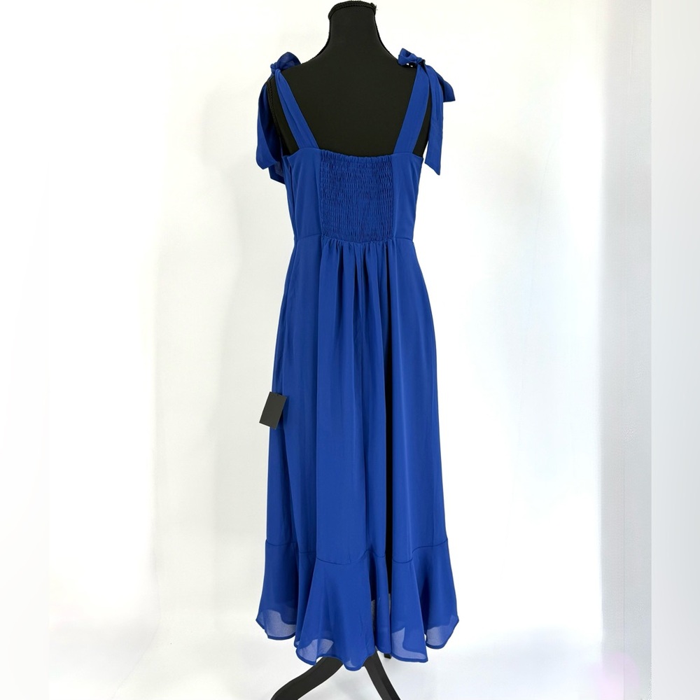 Lulus Summer Invite Tie-Strap Tiered Midi Dress, Royal Blue, Size M, NWT - Picture 7 of 13